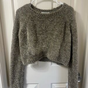 All Saints Metallic Gray Sweater